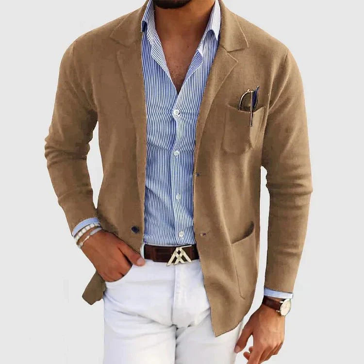 Casual Loose Fit Mens Sweater Jacket
