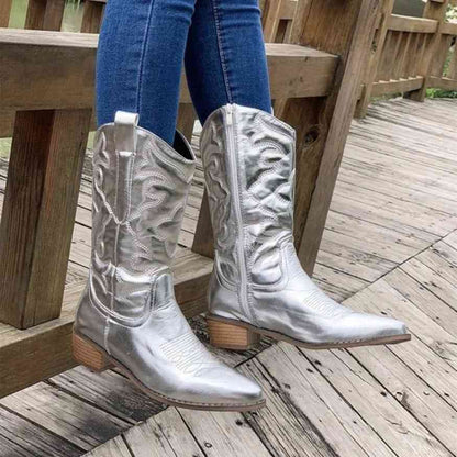 Classic Western Ankle Cowboy Boots - OutfitLondon