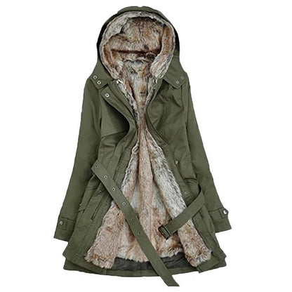 Warm Parka with Faux Fur Inside