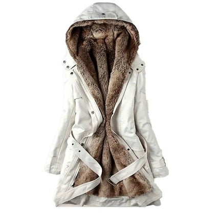 Warm Parka with Faux Fur Inside
