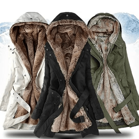 Warm Parka with Faux Fur Inside