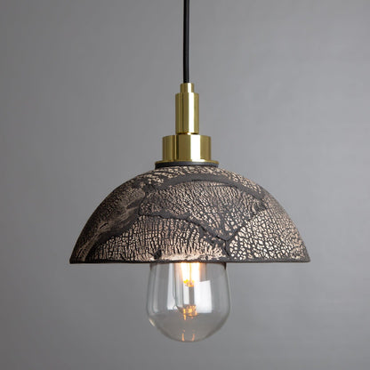 Small Porcelain Bath Drop Light, Matte Black - OutfitLondon