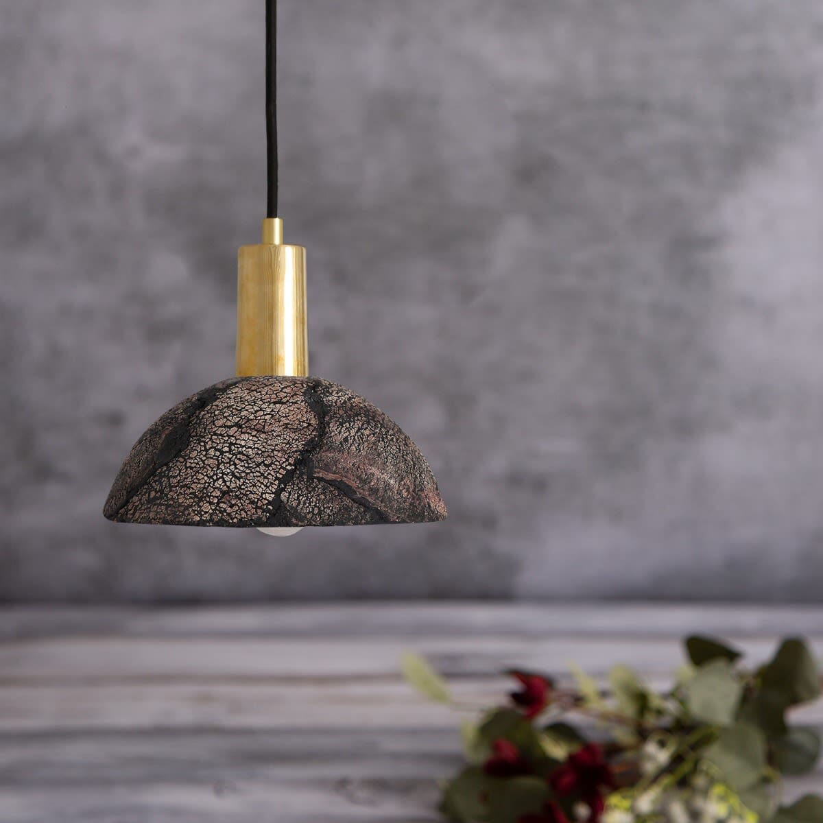 Earthly Brown Clay Hanging Lamp Shade - OutfitLondon