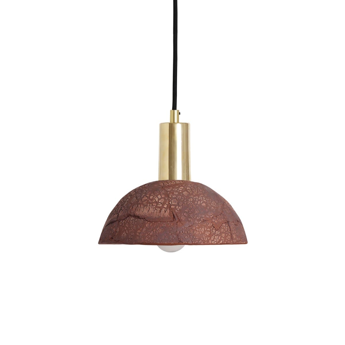 Small Red Metal Pendant Lamp, 20cm - OutfitLondon