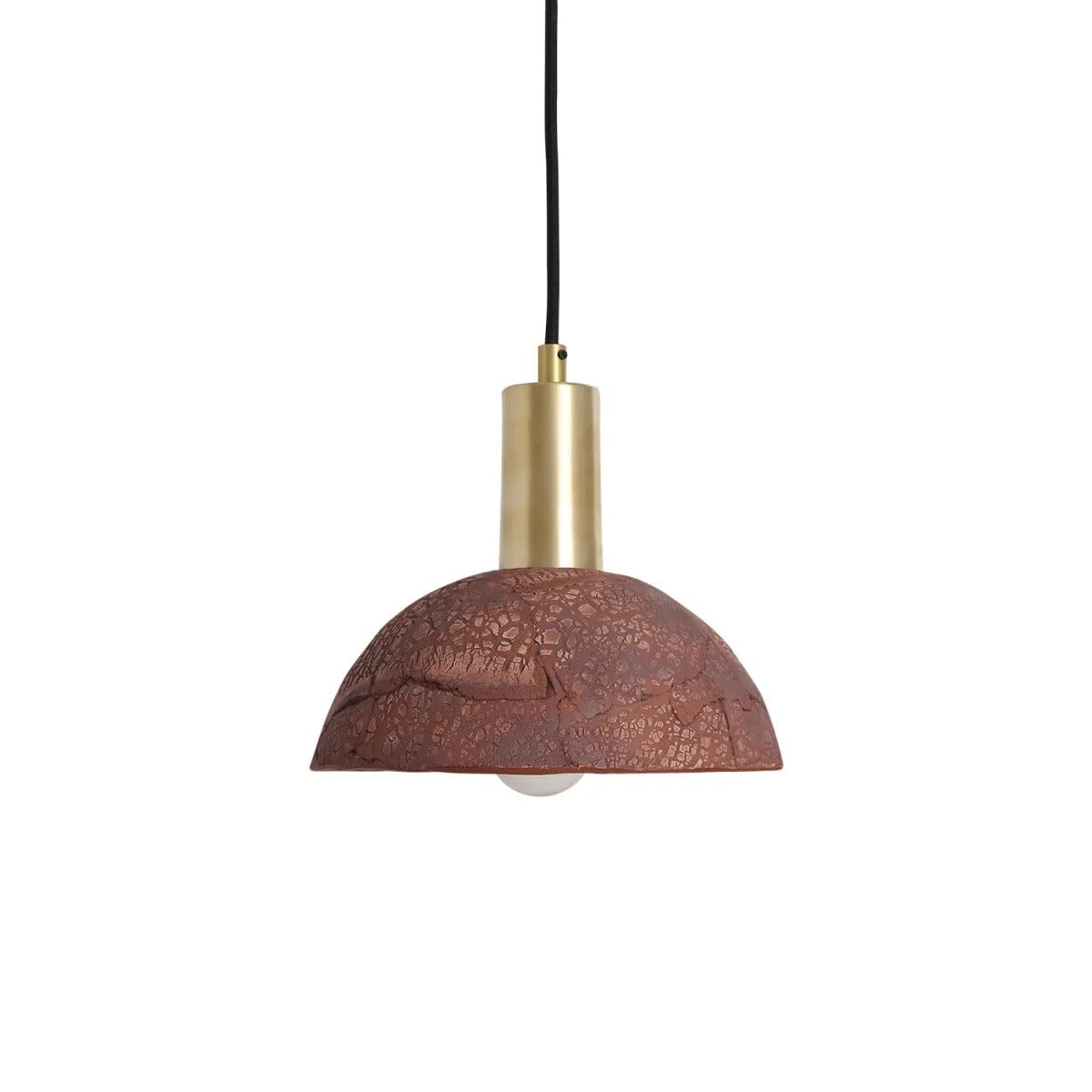 Small Red Metal Pendant Lamp, 20cm