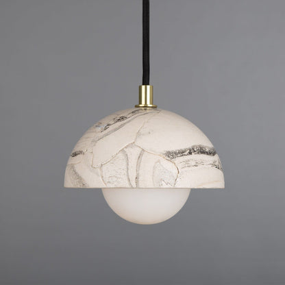 Small White Glass Pendant Lighting 14cm