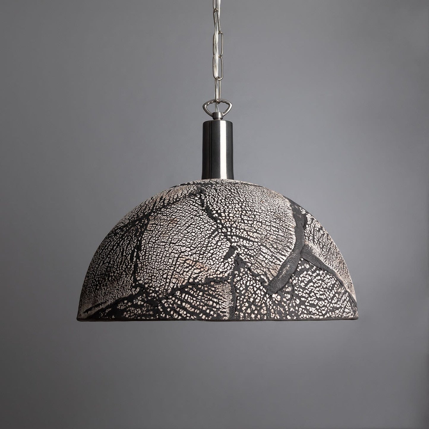 Rustic Clay Dome Pendant Light, 37cm