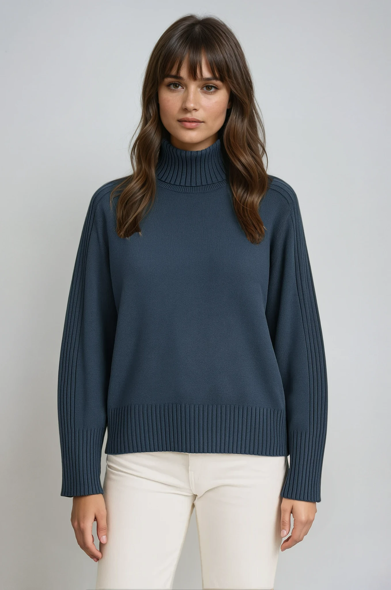 Cozy Women's Crew Neck Sweater Soft Warm Fit
