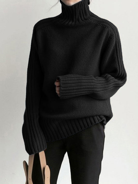 Cozy Women's Crew Neck Sweater Soft Warm Fit - OutfitLondon