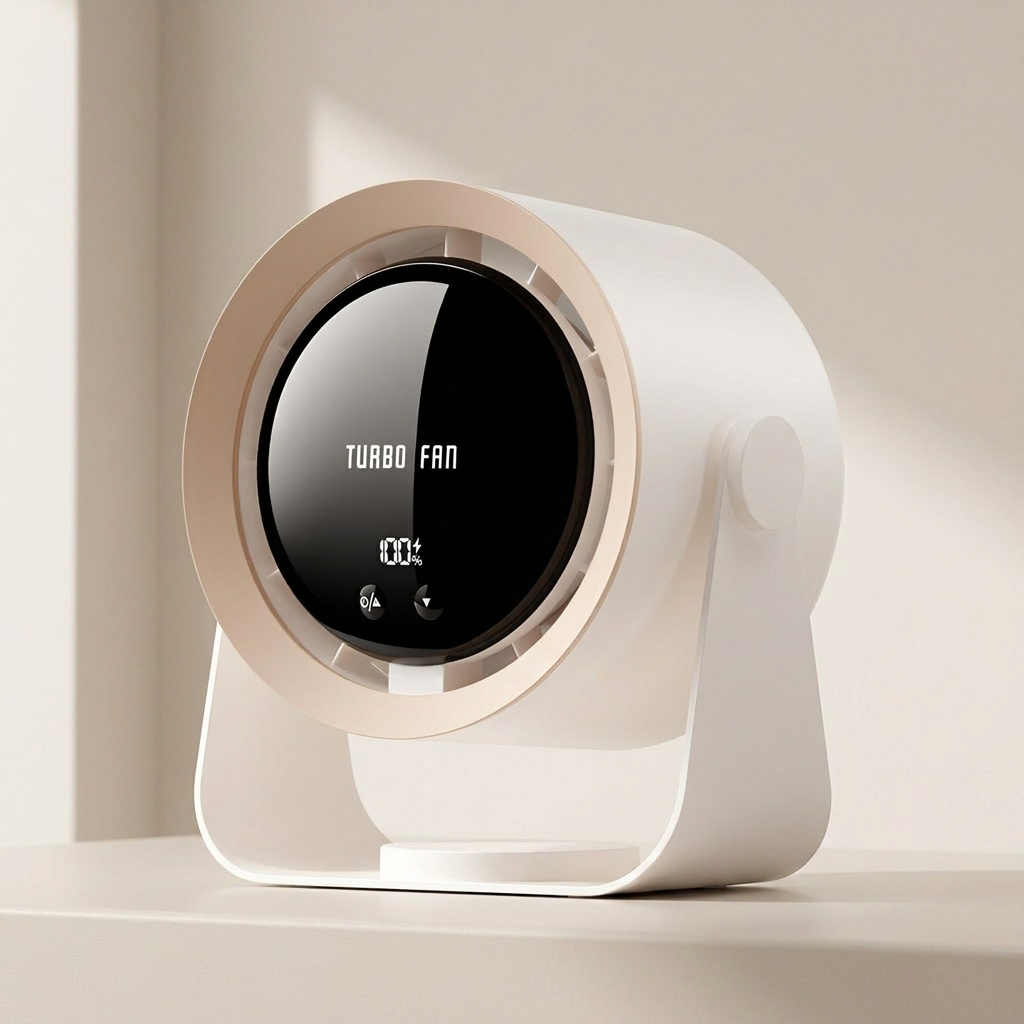 Home Bladeless Fan - Portable LED Display Air Circulator