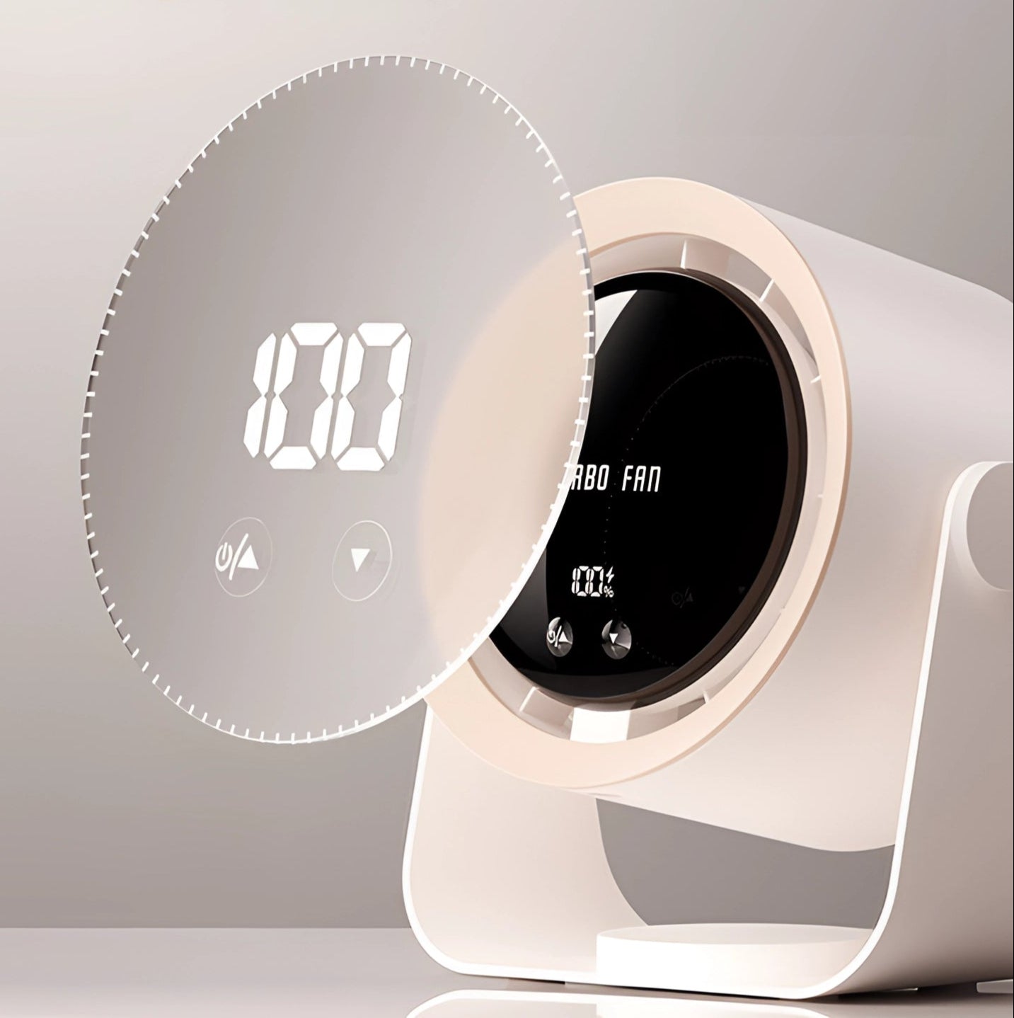 Home Bladeless Fan - Portable LED Display Air Circulator