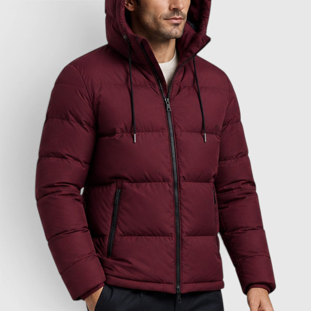 Men's Casual Lightweight Hooded Puffer Jacket