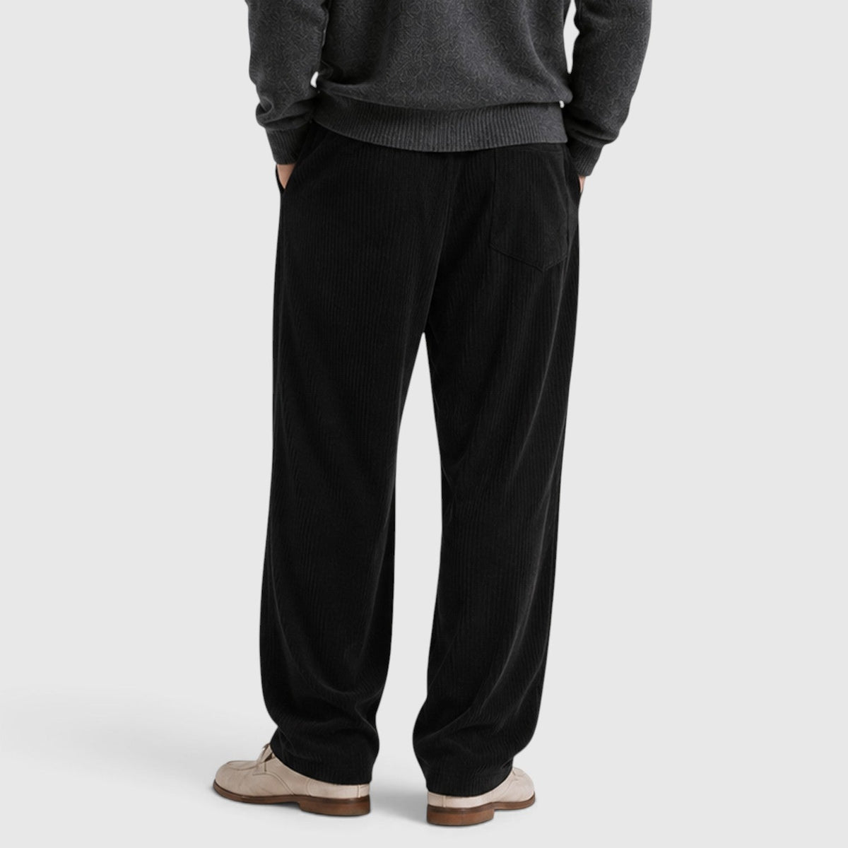 Men's Casual Corduroy Wide Leg Sweatpants Relaxed Fit