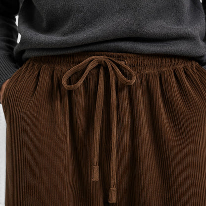 Men's Casual Corduroy Wide Leg Sweatpants Relaxed Fit