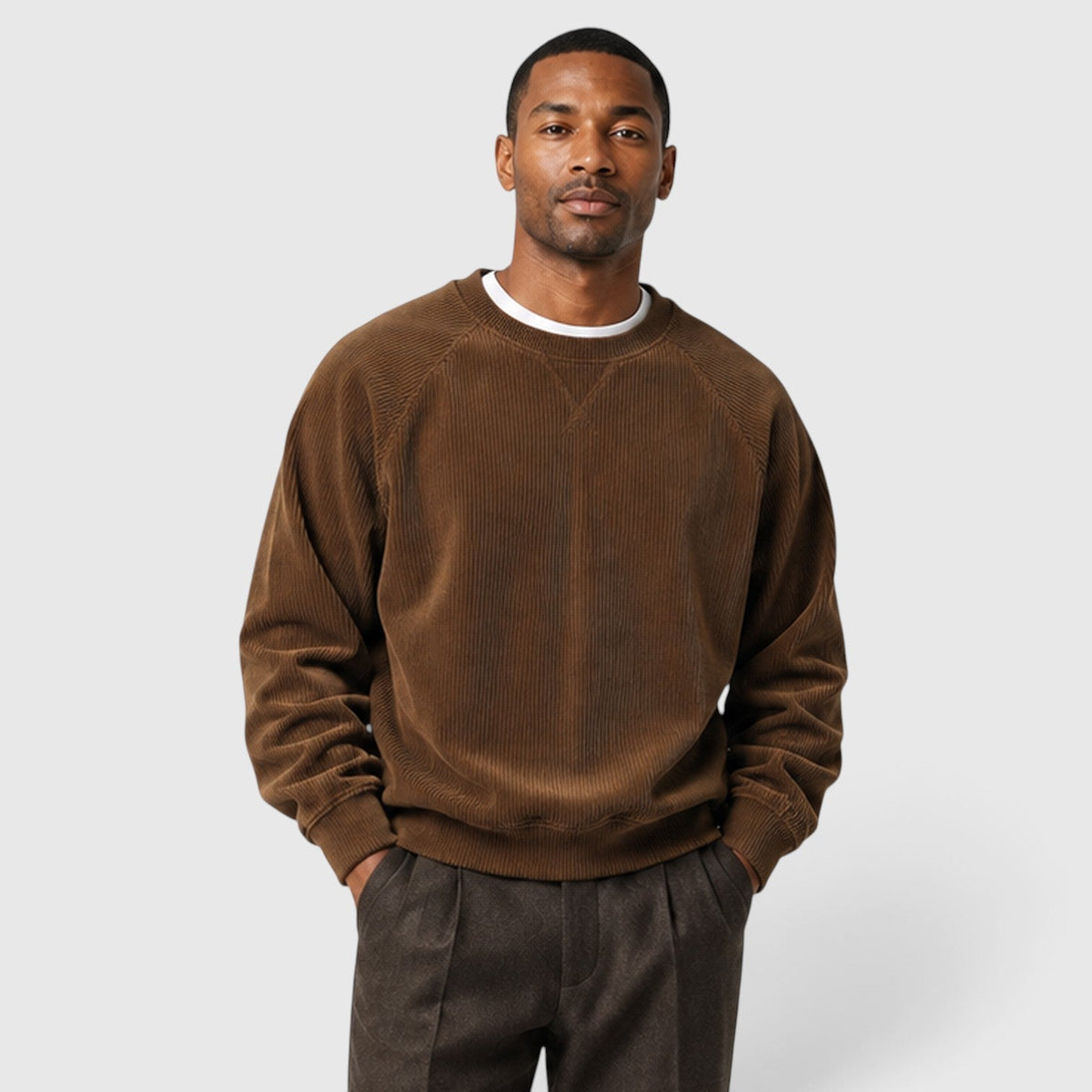 Men's Casual Cotton Loose Fit Pullover