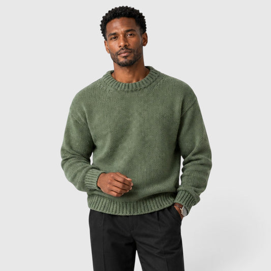 Men's Classic Knit Crew Neck Pullover Sweater