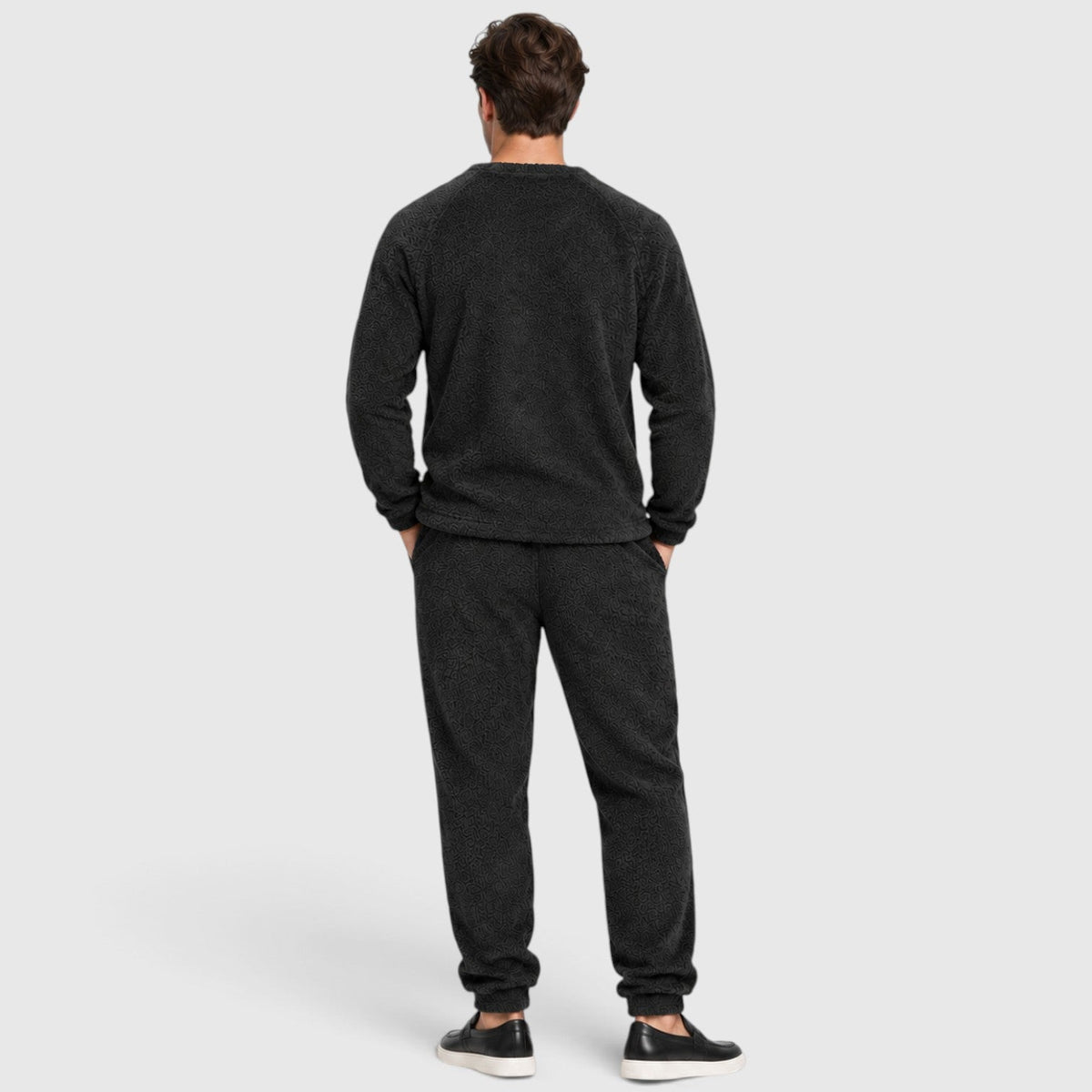 Men's Casual Soft Fleece Jumper and Trousers Loungewear Set