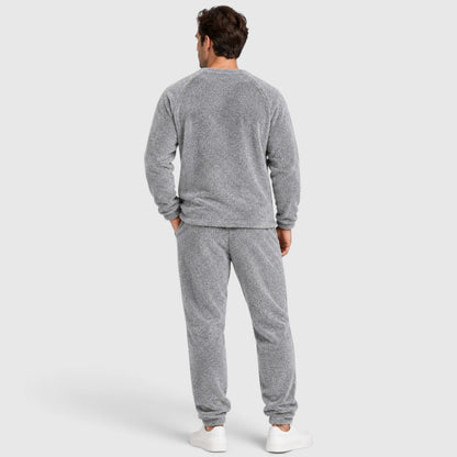 Men's Casual Soft Fleece Jumper and Trousers Loungewear Set