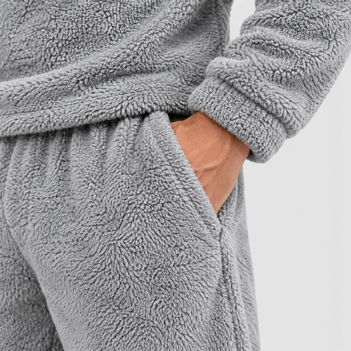 Men's Casual Soft Fleece Jumper and Trousers Loungewear Set