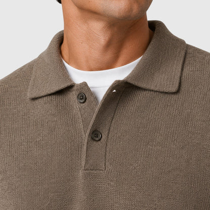 Men's Casual Loose Fit Cotton Pullover with Long Sleeves