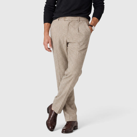 Men's Elegant Wool Blend Tailored Trousers