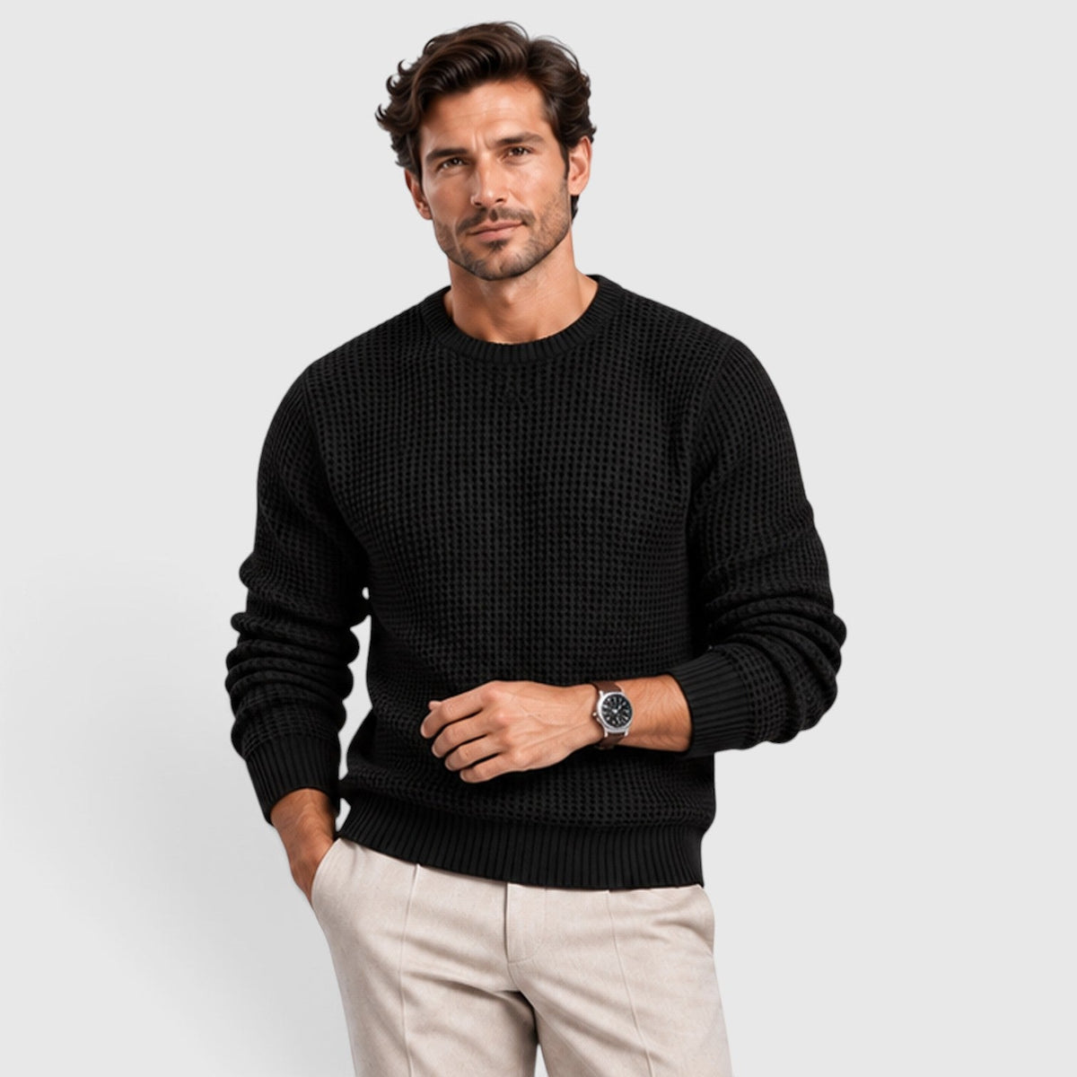 Men's Casual Knit Relaxed Fit Jumper
