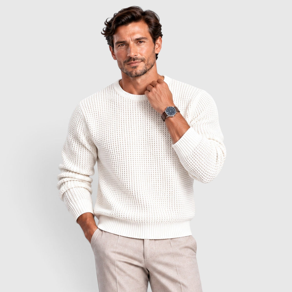 Men's Casual Knit Relaxed Fit Jumper