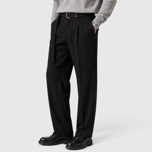 Men's Casual Detachable Belt Suit Pants