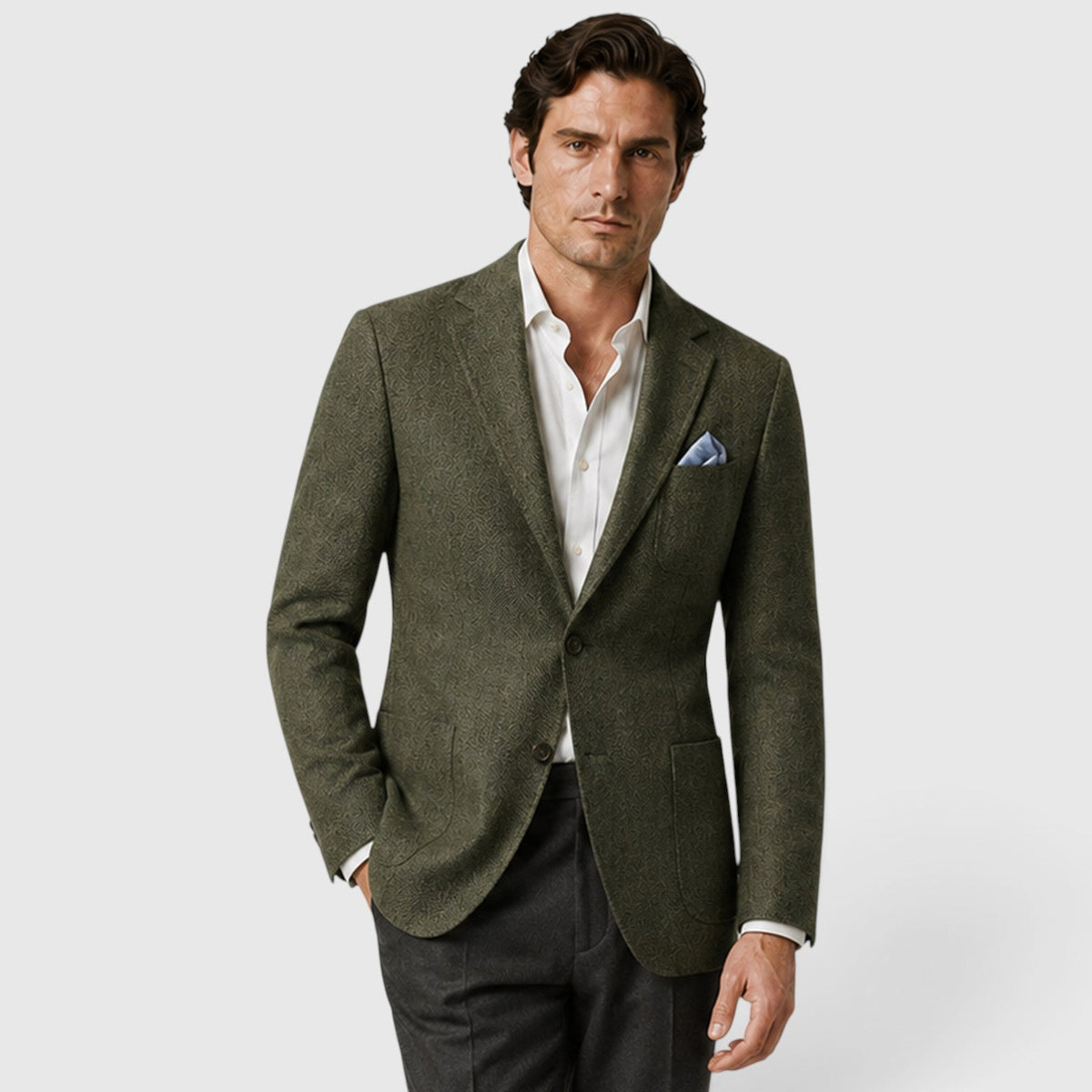 Men's Tailored Single-Breasted Smart Casual Blazer