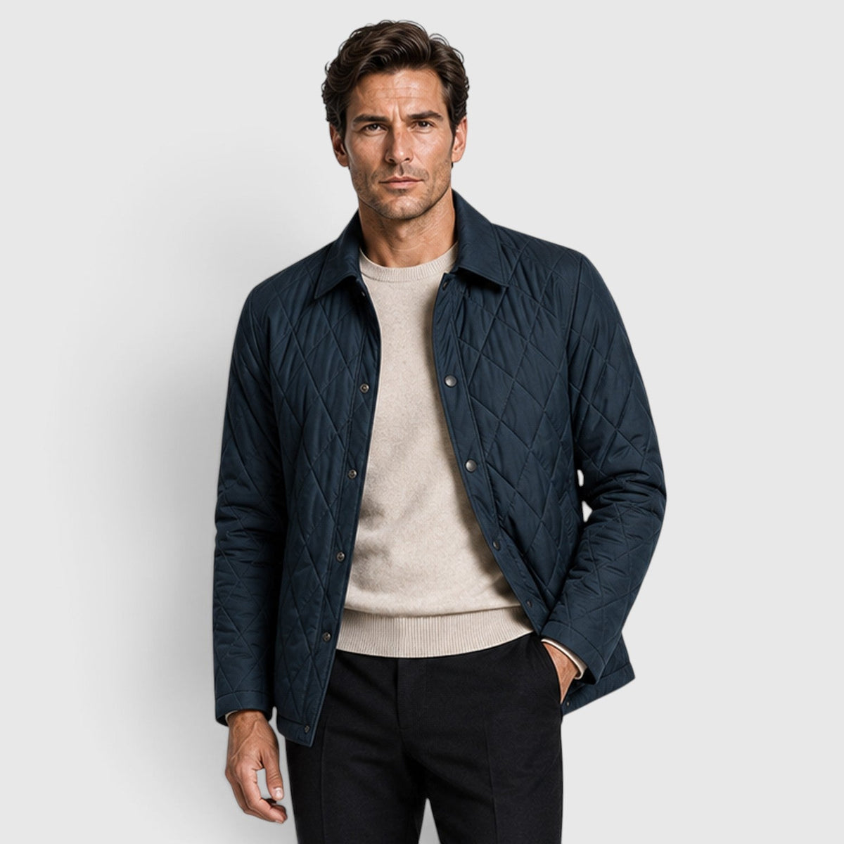 Men's Casual Thick Puffer Jacket with Loose Fit