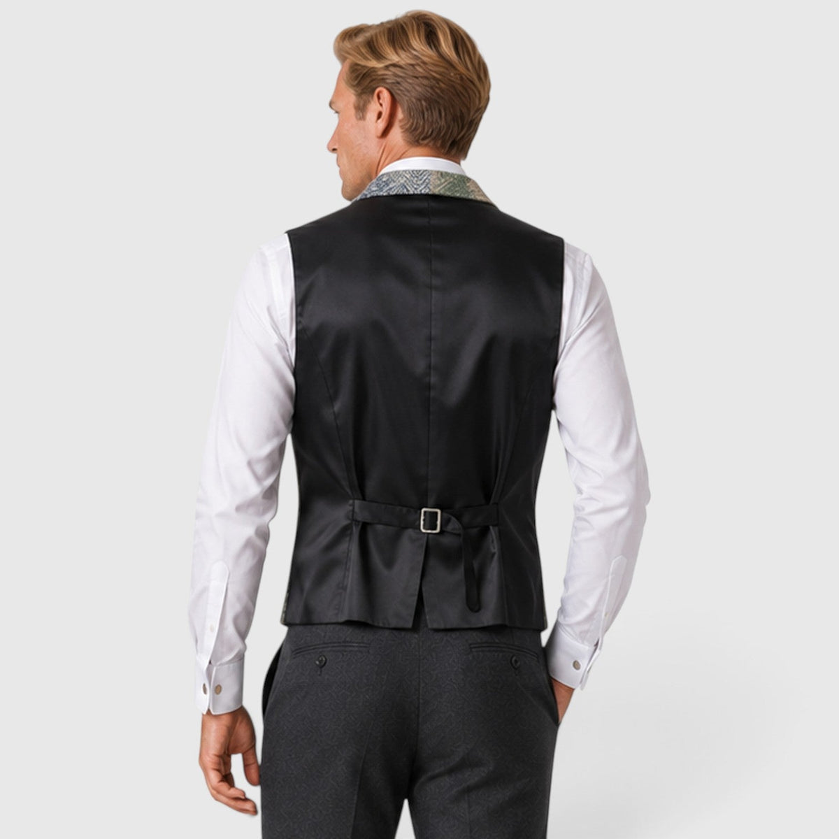 Men's Classic Tweed Checked Waistcoat Vest