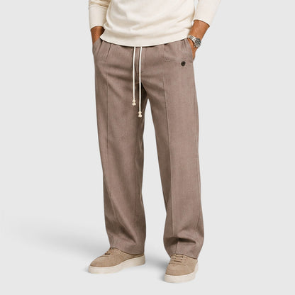Men's Casual Wide Leg Drawstring Trousers