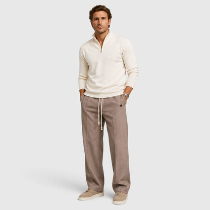 Men's Casual Wide Leg Drawstring Trousers