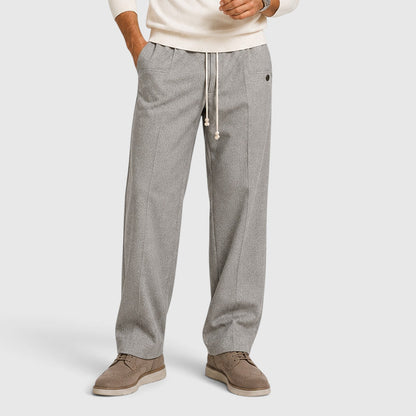 Men's Casual Wide Leg Drawstring Trousers