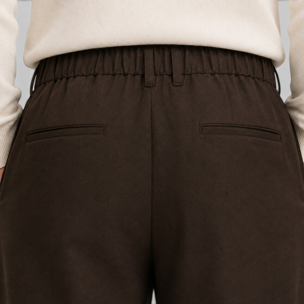 Men's Modish Wide Leg Trousers with Elastic Waistband