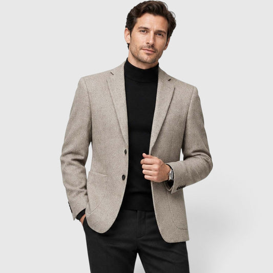 Men's Modish Wool Blend Wrinkle-Resistant Blazer Jacket