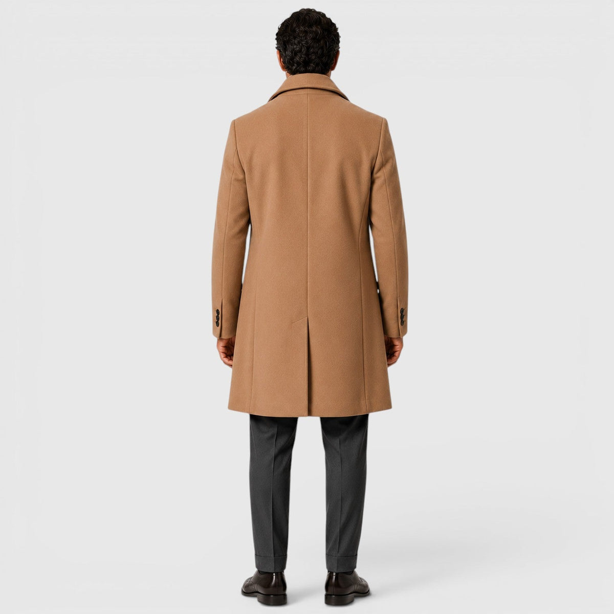 Men's Classic Wool Blend Trench Coat