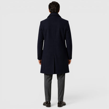 Men's Classic Wool Blend Trench Coat