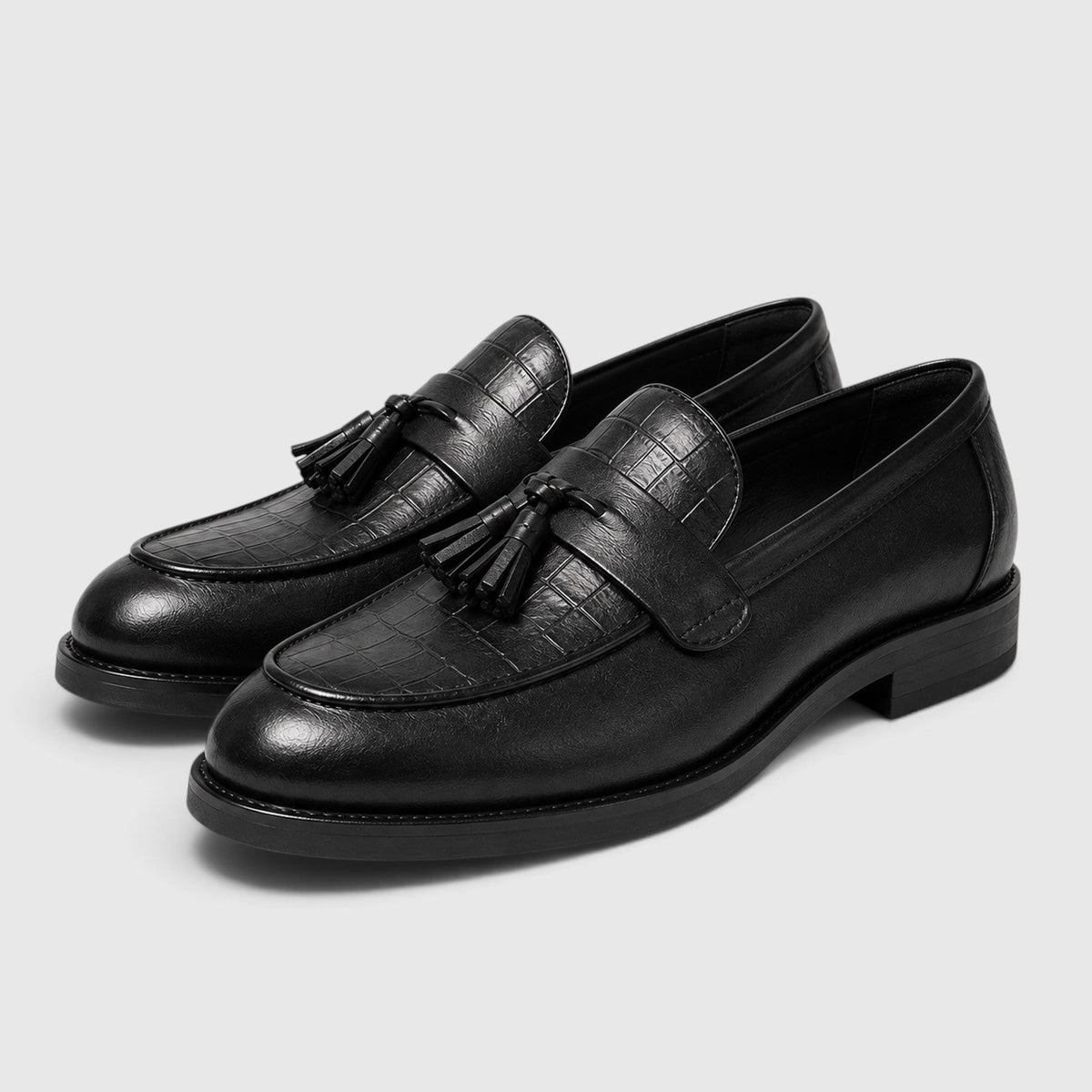 Men's Stylish Croc Leather Tassel Loafers