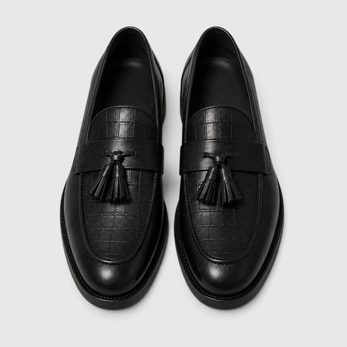 Men's Stylish Croc Leather Tassel Loafers