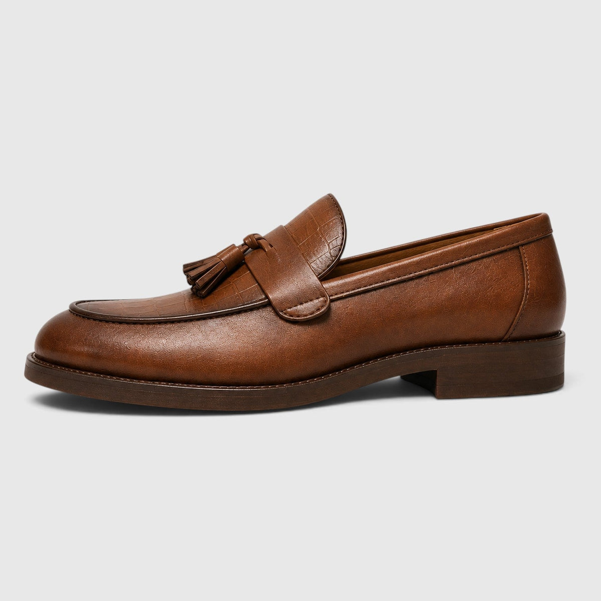 Men's Stylish Croc Leather Tassel Loafers