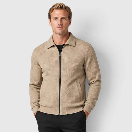Men's Lightweight Textured Full Zip Jacket