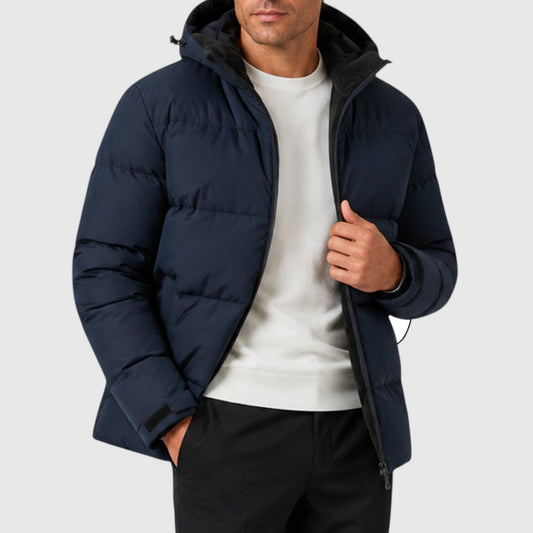 Men's Stylish Quilted Hooded Puffer Jacket