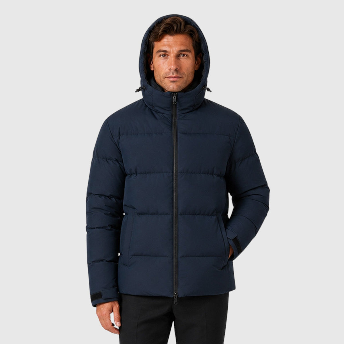 Men's Stylish Quilted Hooded Puffer Jacket