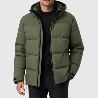 Men's Stylish Quilted Hooded Puffer Jacket