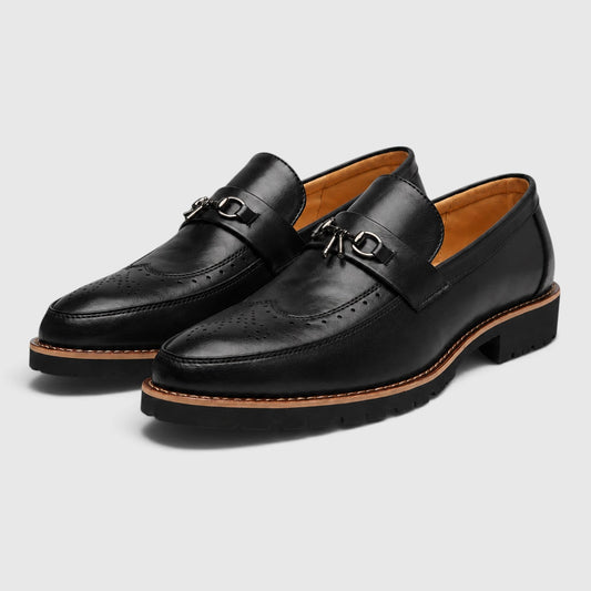 Men's Classic Leather Pointed Toe Derby Shoes