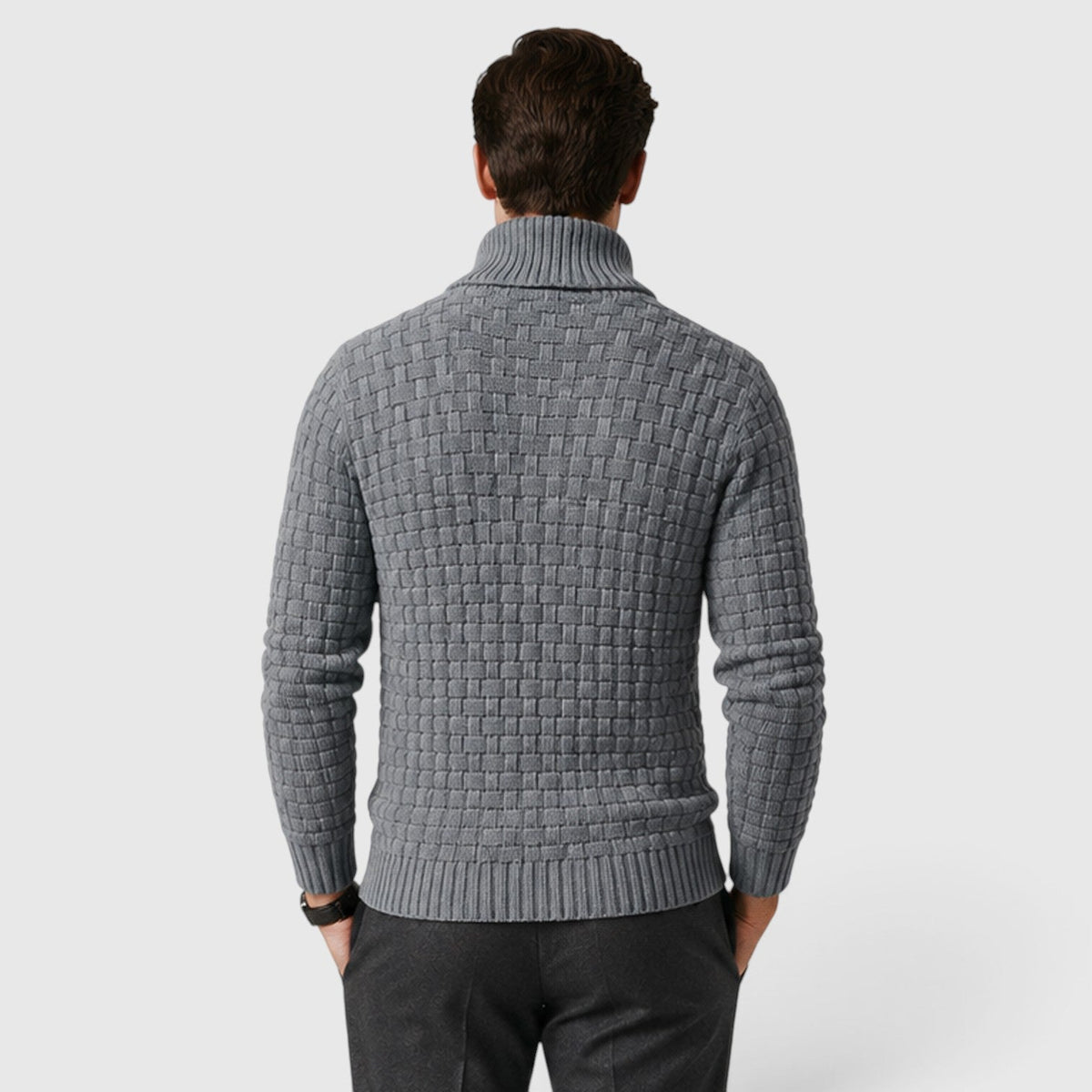 Men's Stylish Quarter Button Knit Sweater
