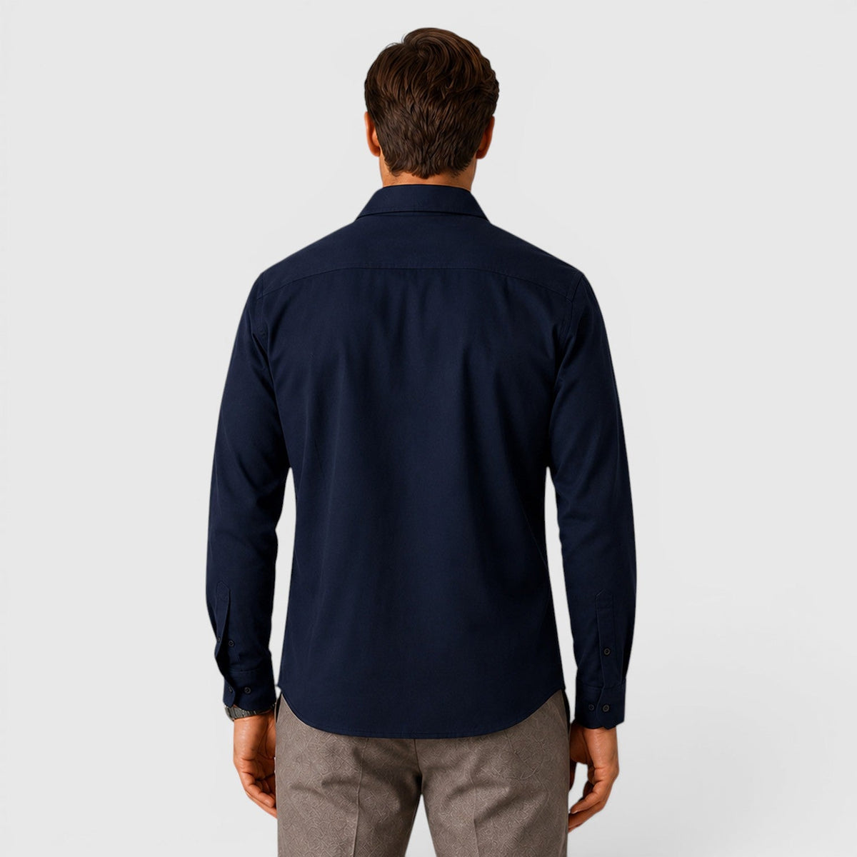 Men's Casual Slim Fit Cotton Long Sleeve Overshirt