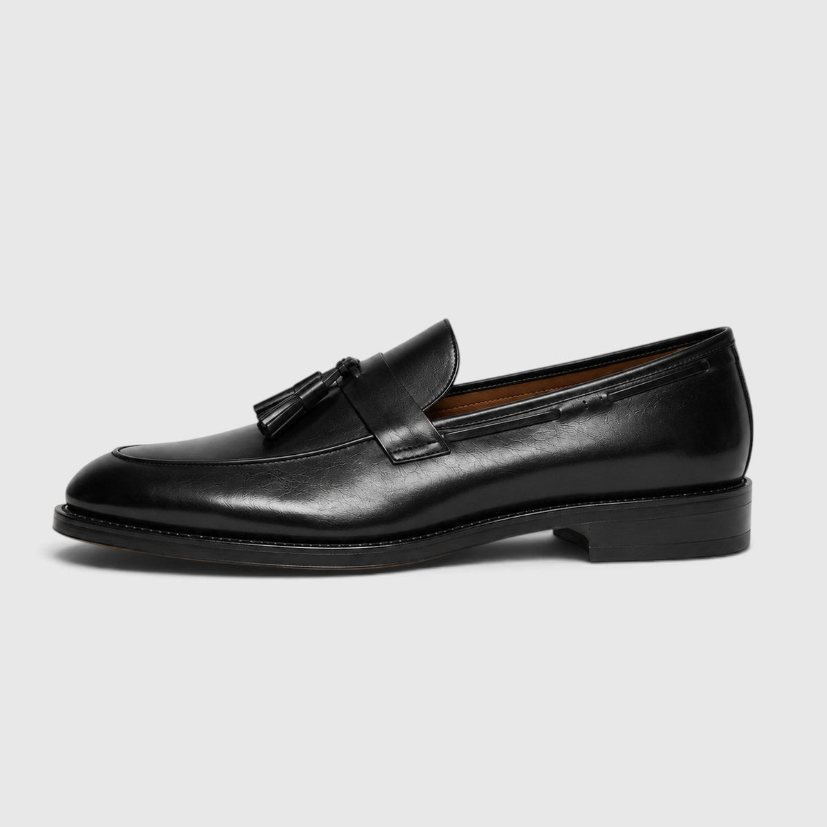 Men's Stylish Leather Tassel Loafers Slip-On Shoes