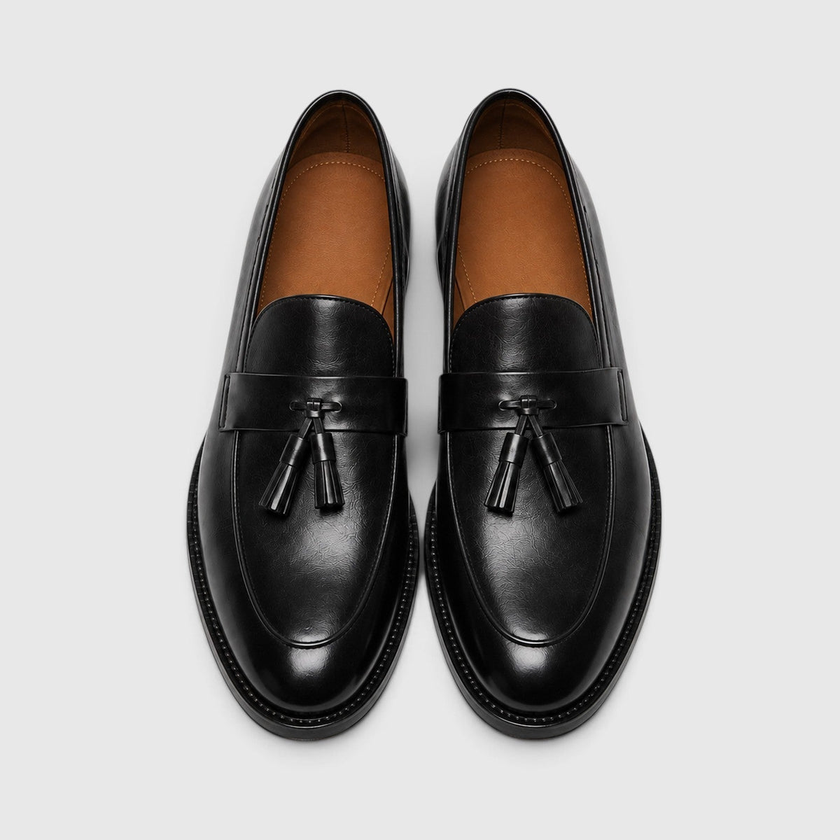Men's Stylish Leather Tassel Loafers Slip-On Shoes